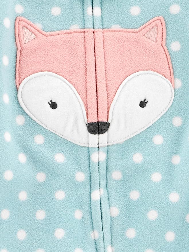 Simple Joys by Carter's Baby Girls' Cotton and Fleece Footed Sleep and Play - Image 2
