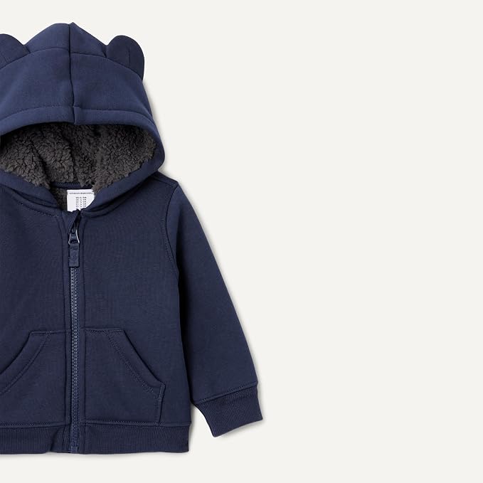 Amazon Essentials unisex-baby Sherpa Lined Full Zipper Hoodie - Image 2