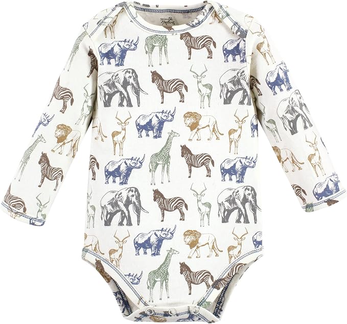 Touched by Nature Unisex Baby Organic Cotton Long-Sleeve Bodysuits - Image 5