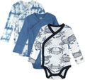 HonestBaby Baby 3-pack Long Sleeve Side-snap Kimono Bodysuits Organic Cotton by HonestBaby