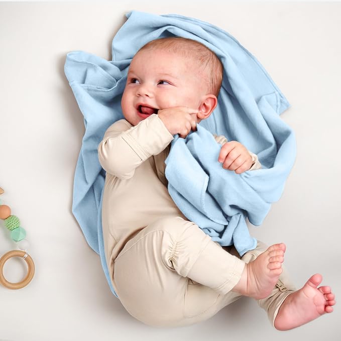 Bare Home Flannel Receiving Blanket, Premium 100% Cotton Flannel Blanket 6-Pack by BareHome