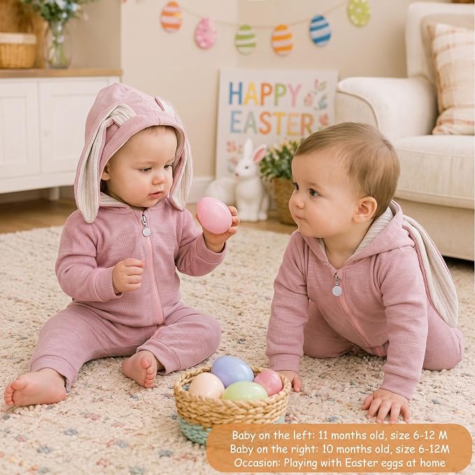 Simplee kids Baby Bunny Outfits Romper, Zipper Up - Image 4