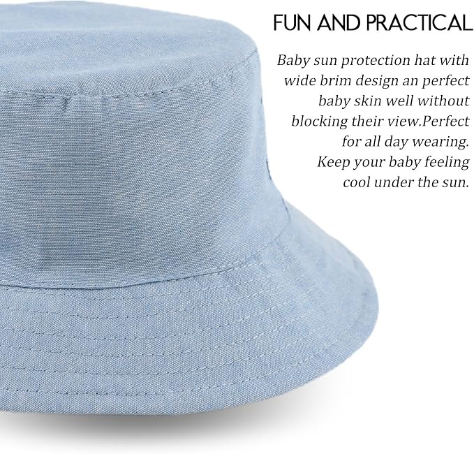 JANGANNSA Dinosaur Baby Boys Sun Hat Cotton Toddler Girls Bucket Hats Summer - Image 5