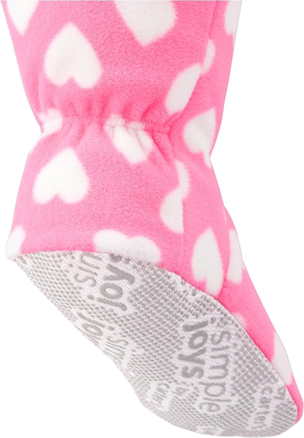 Simple Joys by Carter's Girls Loose-Fit Flame Resistant Fleece Footed Pajamas - Image 3