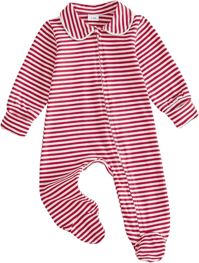 Seyurigaoka Newborn Baby Boy Girl Romper Long Sleeve Zipper Jumpsuit by SEYURIGAOKA