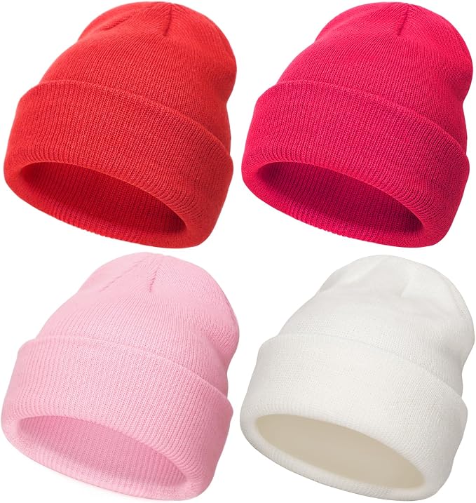 DRESHOW BQUBO 3 Pack Baby Beanies Toddler Kids Winter Hats Soft Knit Hat by DRESHOW