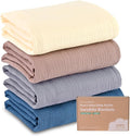 NESTALLY Cocoon Muslin Swaddle Blankets 4 Pack, Soft Breathable Large 47"x47" by NESTALLY