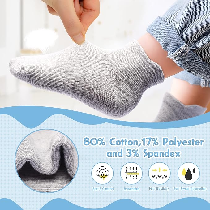 Toddler Non Slip Grip Ankle Socks - Image 5