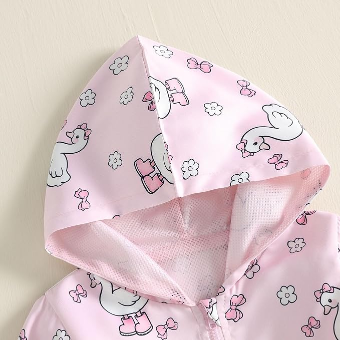 Toddler Baby Girl Outfit Printed Long Sleeve Hooded Sweatshirt Fall Jacket - Image 4
