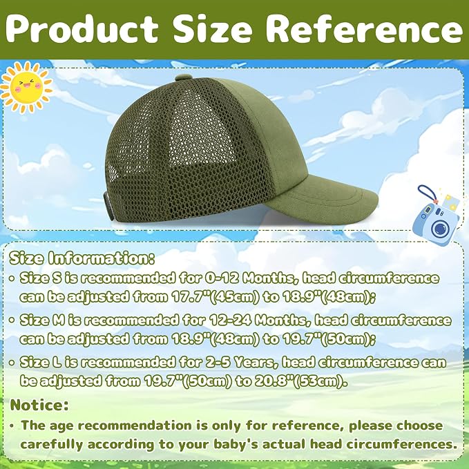 Olreco Baby Baseball Cap Toddler Baseball Hat - Image 6