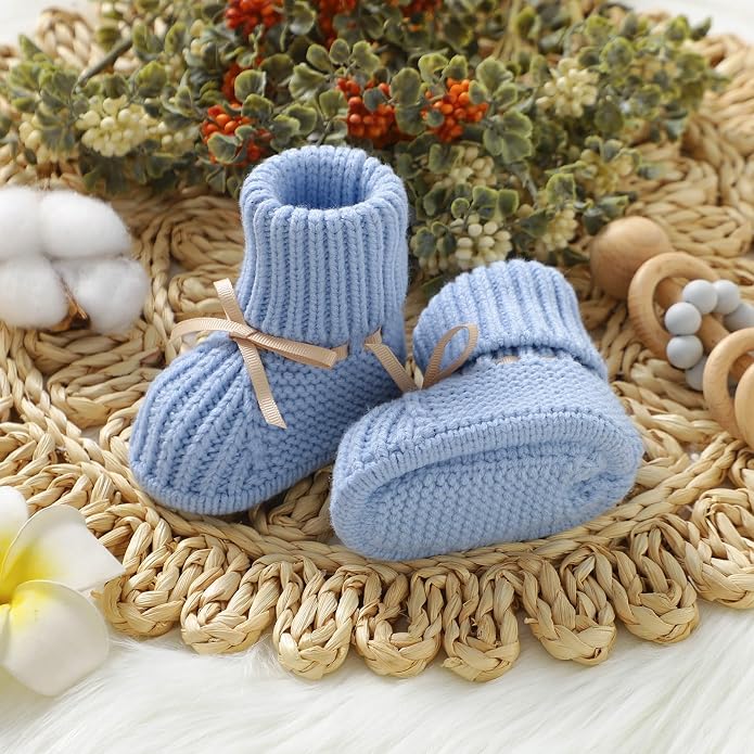 mimixiong Baby Booties Newborn Infant Sock Shoes | Hand Knitting Crochet Boy - Image 5