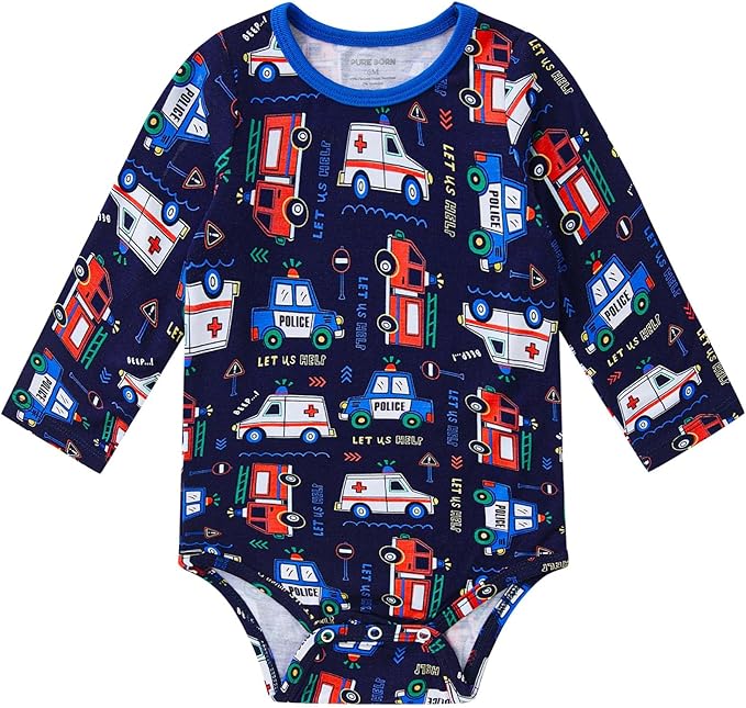 pureborn Baby Girls Boys Bodysuit Super Soft Cotton Romper 0-24 Months | by pureborn