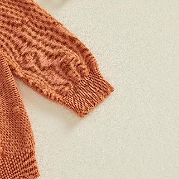 Baby Girl Cardigan Long Sleeve Button Up Sweater Toddler Girl Fall Outfits - Image 6