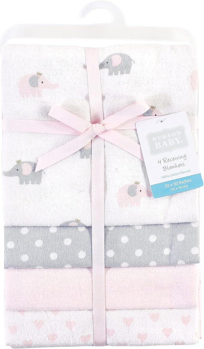 Hudson Baby Unisex Baby Cotton Flannel Receiving Blankets, One Size - Image 2
