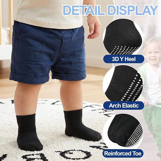 GRPSKCOS Baby Socks Non Slip 12 Pairs Toddler Anti Skid Socks - Image 5