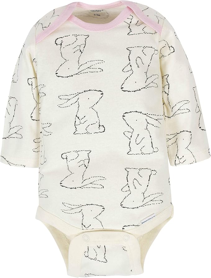 Gerber Baby Girls' 6-pack Long-sleeve Onesies Bodysuits - Image 4