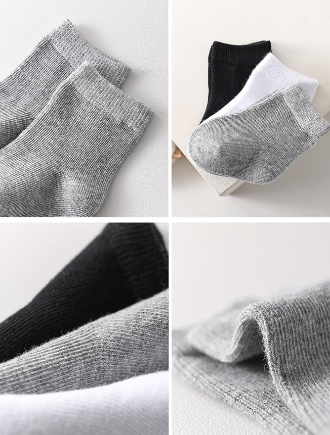 Baby Crew Socks Baby Newborn Socks 12-Pack Baby Sock 0-3/3-6 Months Infant - Image 5
