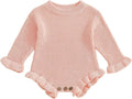 Mubineo Baby Girl Fall Winter Clothes Basic Plain Cute Sweater Romper Outfit by Mubineo