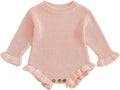 Mubineo Baby Girl Fall Winter Clothes Basic Plain Cute Sweater Romper Outfit by Mubineo