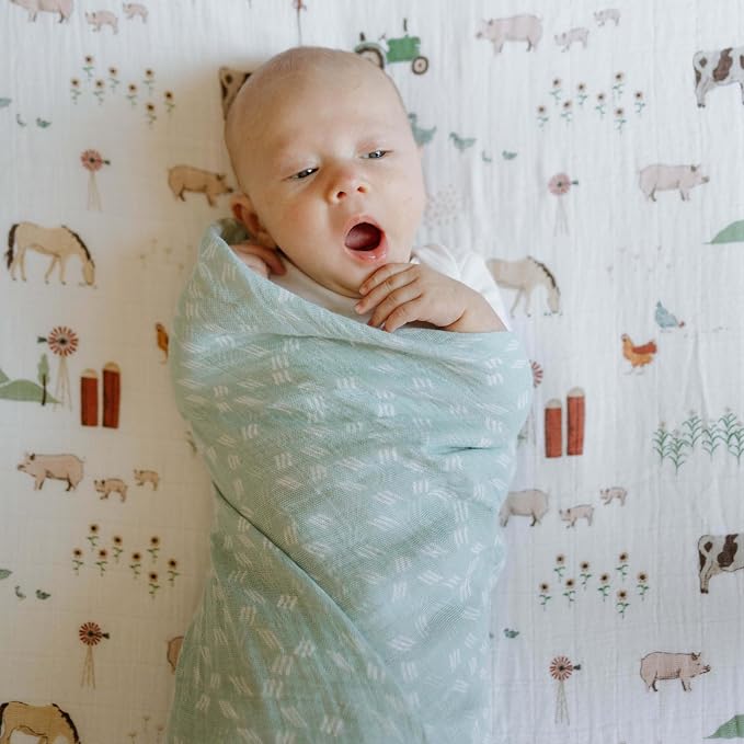 Little Unicorn Premium Cotton Swaddle Baby Blanket | Breathable Fabric | - Image 9