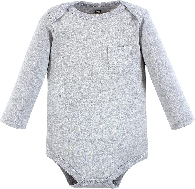 Hudson Baby baby-boys Cotton Long-sleeve Bodysuits 5-pack - Image 7