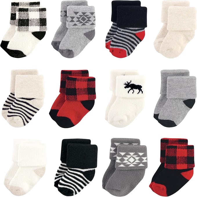 Hudson Baby Basics Unisex Baby Cozy Terry Baby Sock 12-Pack by HudsonBaby