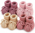 gisgfim 4 Pairs Knitted Baby Booties Newborn Walking Shoes Cotton Bootie Cozy by gisgfim