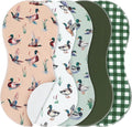 SmoothNovelty 5 Pack Mallard Duck Pattern Baby Burp Cloths Soft Absorbent by SmoothNovelty