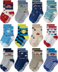 RATIVE Non Skid Anti Slip Crew Socks by RATIVE