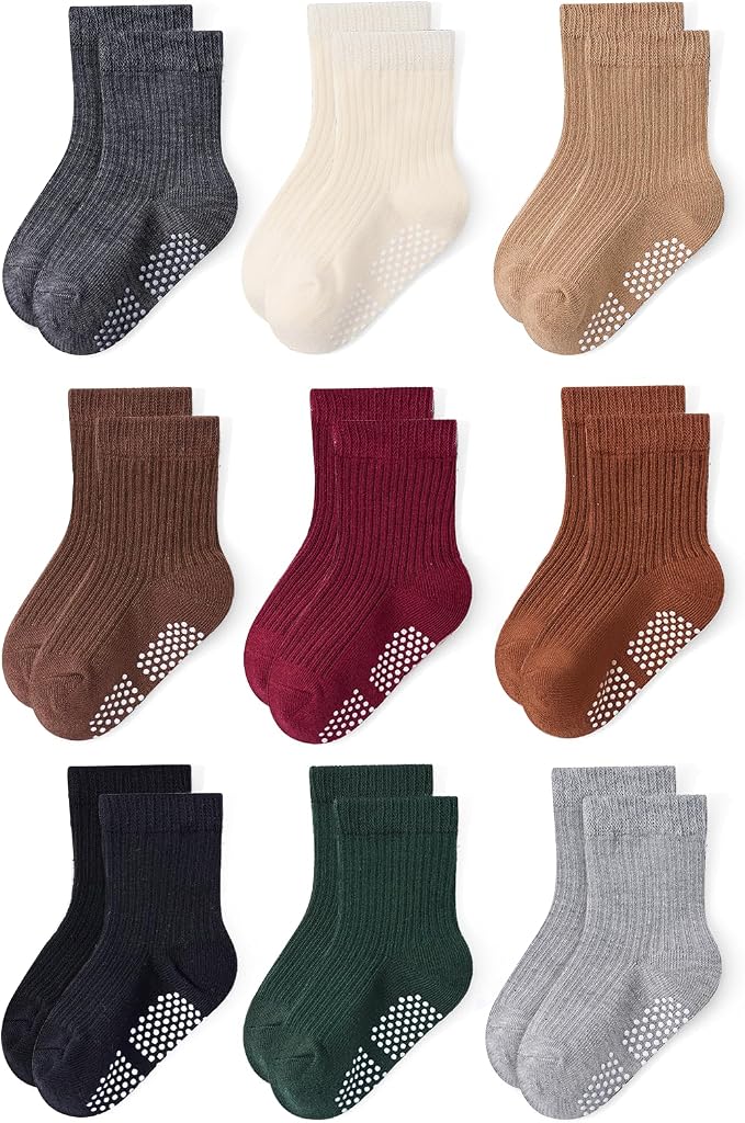 Baby Toddler Essentials Non-Slip Crew Socks by Bearbay