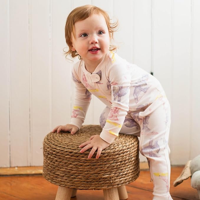 Burt's Bees Baby Girls Organic Cotton, Snug Fit Footed Sleeper Pajamas | - Image 3