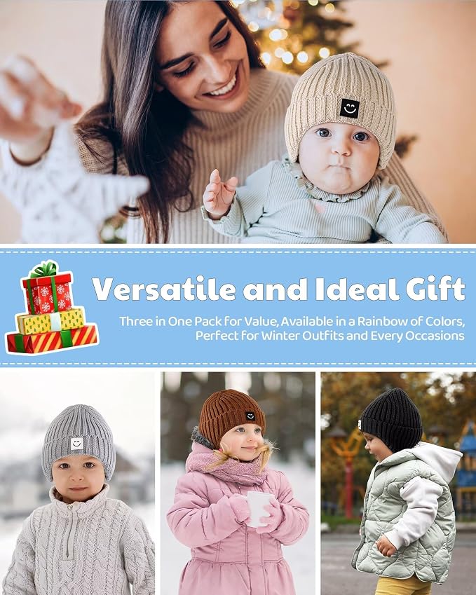 Alepo 3 Pack Baby Beanie Hats - Image 7