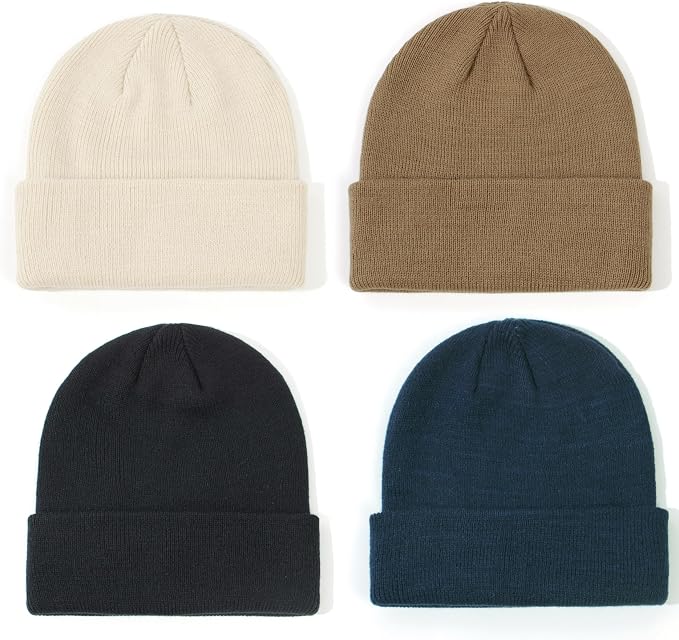 Baby Toddler Infant Winter Soft Knit Beanie Hats Set - Image 2