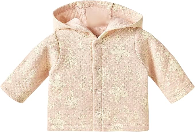 Baby Girl Jacket 0-12M, 100% Cotton Lightweight Comfortable Infant Jacket by Thisisminicocos