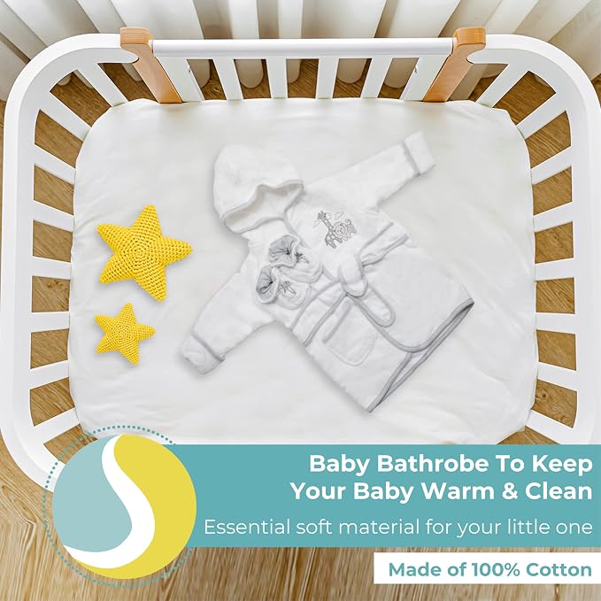Spasilk 100% Cotton Hooded Terry Bathrobe - Image 5