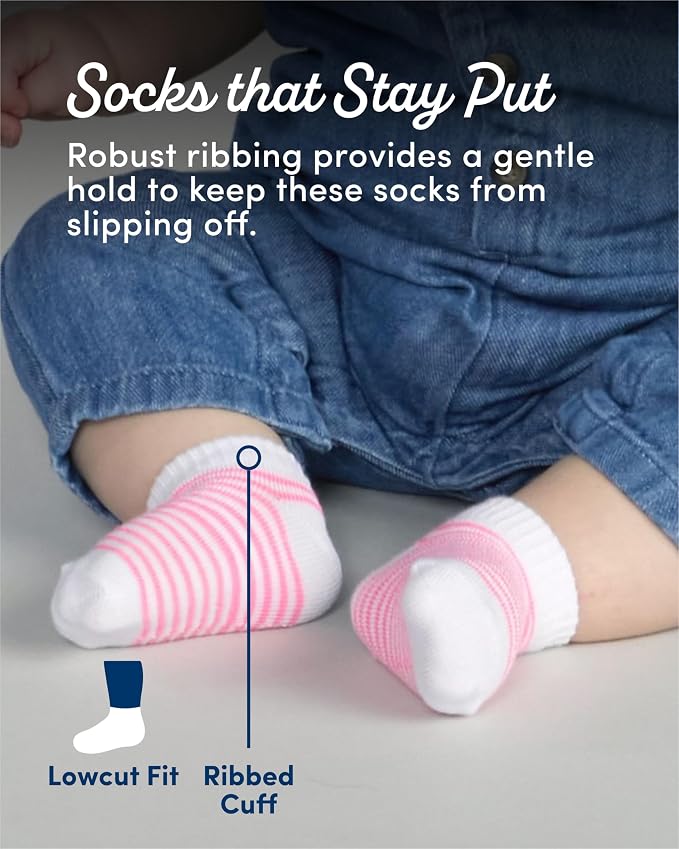 Fruit of the Loom Baby 22-Pack Grow & Fit Flex Zones Low Cut Stretch Socks - Image 4