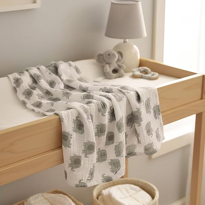 Muslin Swaddle Blankets for Newborn, Cotton Receiving Blanket | 4 Pack 100% - Image 4