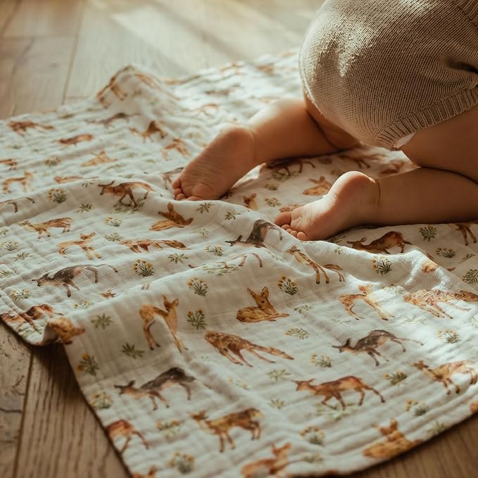 GLLQUEN BABY Receiving Blankets Muslin Swaddle Blanket - Image 9