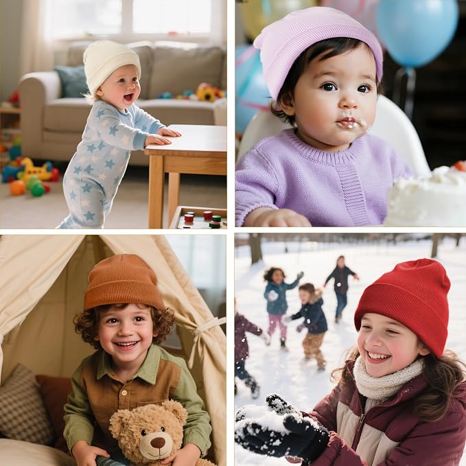 vidsel 100% Cotton Toddler Beanie Hats - Image 6