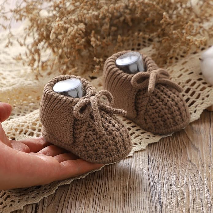Baby Booties Newborn Boys Girls First Walkers Knit Infant Sock Shoes - Image 7