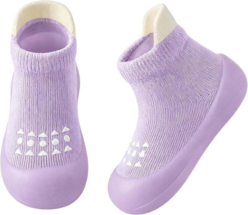 Baby Sock Shoes Toddler Walking Shoes Infant Slippers | Soft Rubber Sole by AniKigu