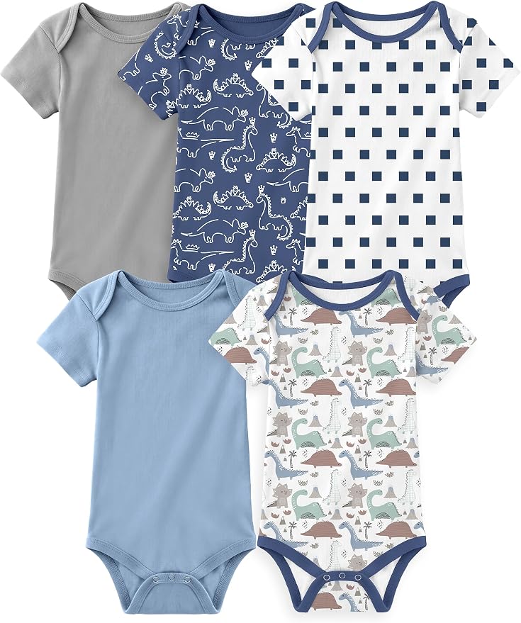 Yoofoss Baby Bodysuits 100% Organic Cotton Baby Short Sleeve Baby Boys Girls by YOOFOSS