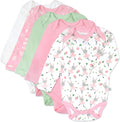 HonestBaby baby-girls 5-pack Long Sleeve Bodysuits One Piece 100% Organic Cotton by HonestBaby