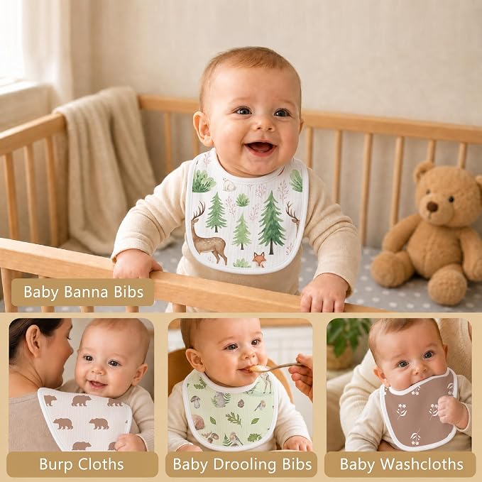 Baby Bibs for Baby Boys Girls 6-Pack - Image 4