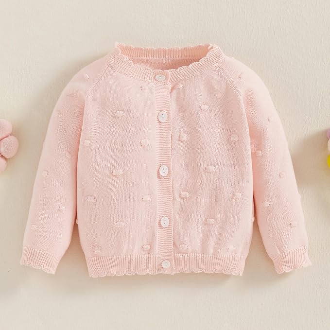 BULINGNA Toddler Baby Girl Cardigan Sweater Long Sleeve Button Down Knit - Image 7