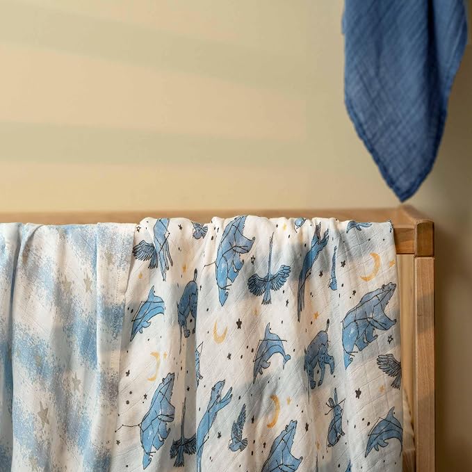 GLLQUEN BABY Muslin Swaddle Blankets 4Pk Receiving Blanket Large 35" x 40" | - Image 3