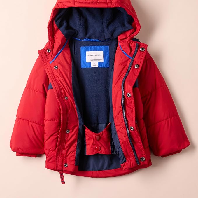 Amazon Essentials Babies, and Boys' Heavyweight Hooded Puffer Jacket - Image 5