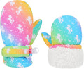 Toddler Gloves Kids Mittens Winter Warm Lined Fleece Gloves Waterproof Snow by Slivery+Color