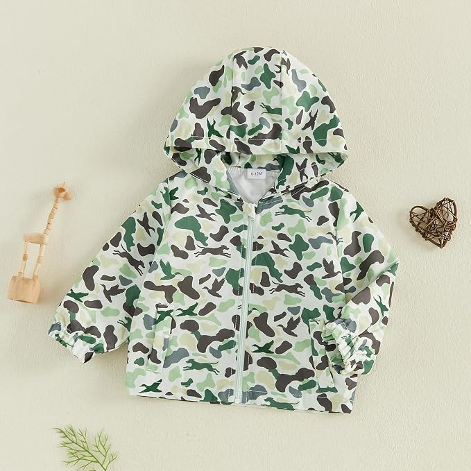 Toddler Windbreaker Jacket Baby Girl Hooded Zip Up Sweatshirt Winter Jacket - Image 3