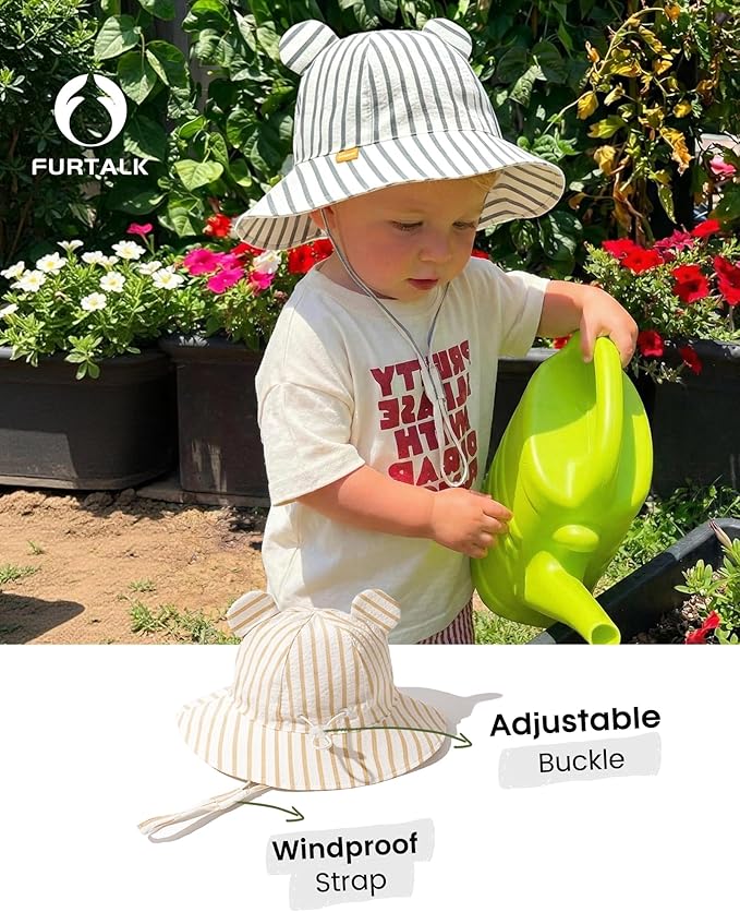 FURTALK Baby Sun Hat Infant Toddler Hat UPF 50+ Bucket Hat - Image 4